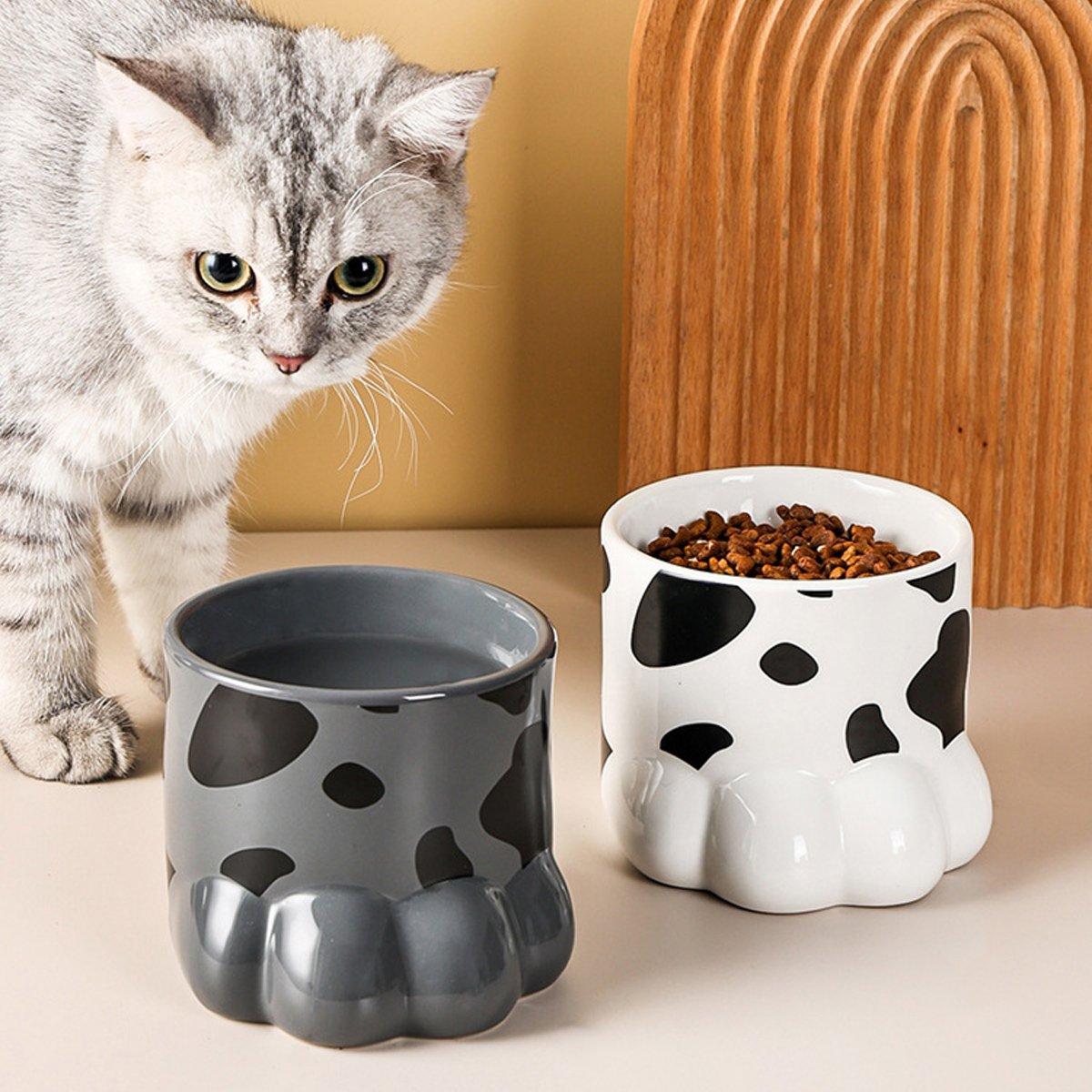 Ergonomic Ceramic Cat Food Bowl