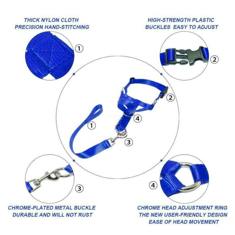 Adjustable Dog Muzzle Head Halter for Anti-Pull Training & Control
