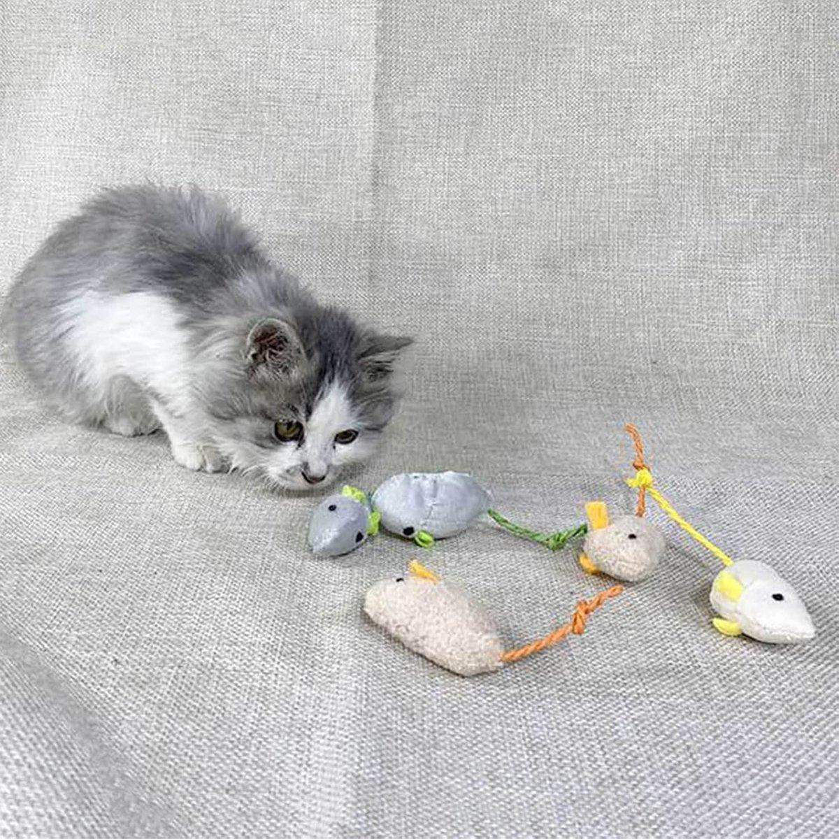 Plush Simulation Catnip Mouse Cat Toy Scratch-Resistant Molar Fun Toy