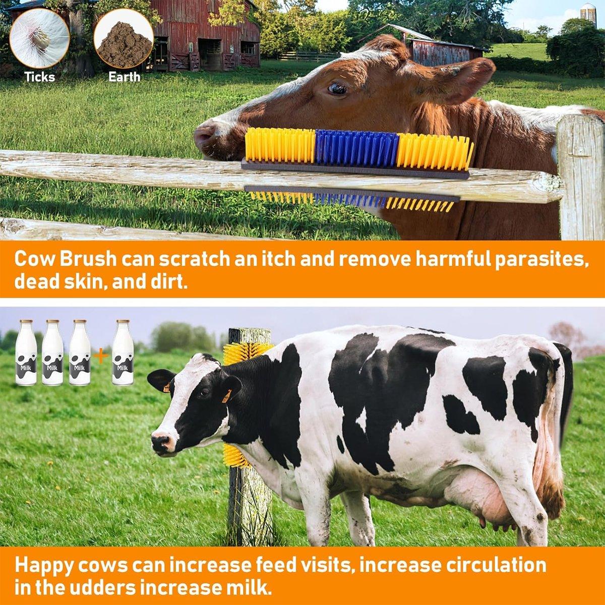 Multifunctional Livestock Brush Nylon Bristles for Horses Cows & Goats