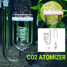 Aquarium CO2 Diffuser Glass Spiral Atomizer for Planted Tanks