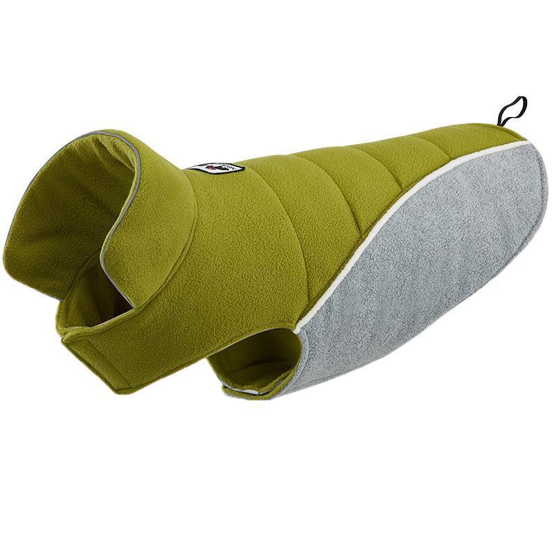 Double-Sided Fleece Dog Jacket for Winter Warmth and Comfort