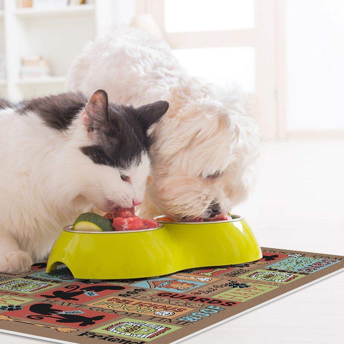 Pet Mat Waterproof Leather Fence Carpet Dog Cat Meal Mat Dog Cage Mat
