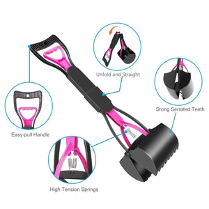 Long Handle Pet Toilet Picker Ergonomic Waste Scooper for Easy Cleanup