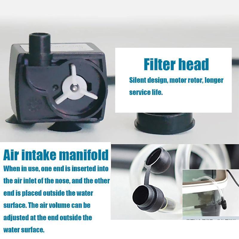 Powerful Internal Fish Tank Filter Submersible Filtration System with Oxygenation