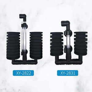 3-in-1 Sponge Filter Aquarium Cleaner Adjustable & Efficient Filtration