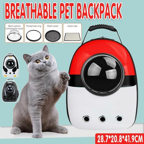 Clear breathable cat bubble backpack for small pets with window design

