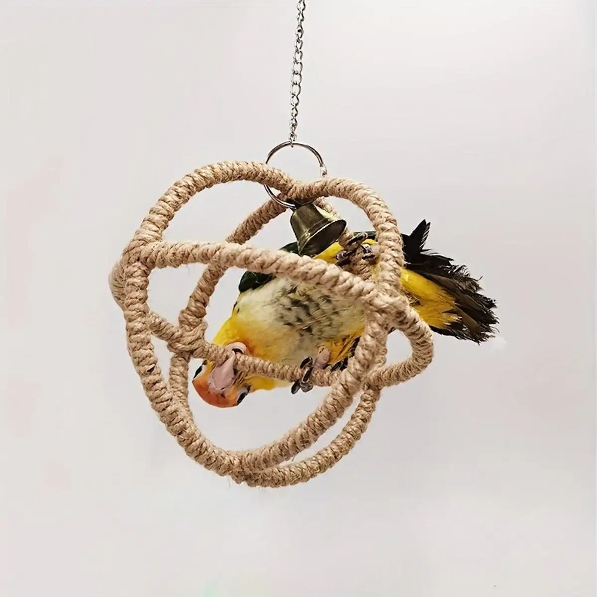 Parrot Toy Bite Exquisite Ball Ring Hemp Rope Bird Toy Ring Swing Pet Toy Bird Bite Supplies