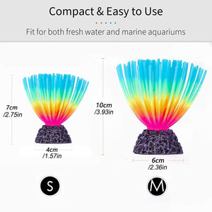 Aquarium Fish Tank Decor Simulation Coral Lotus Aquatic Plants Vibrant Ornament