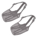 2PCS Adjustable Mesh Dog Muzzle Set Breathable Anti-Bite Muzzles