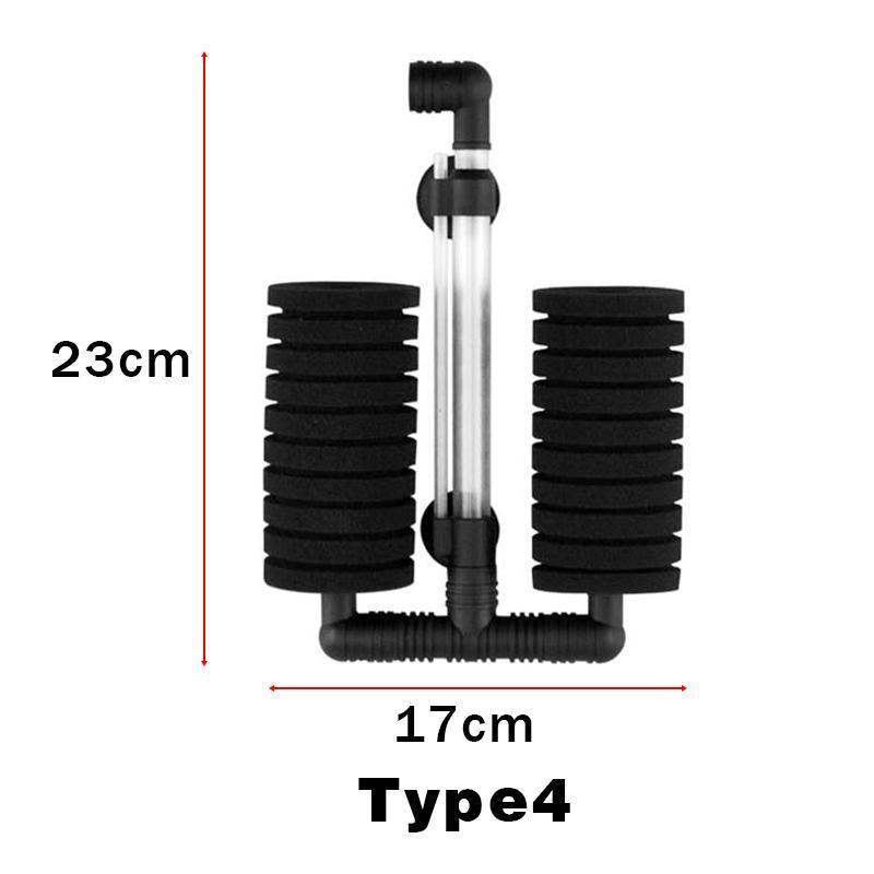 3-in-1 Sponge Filter Aquarium Cleaner Adjustable & Efficient Filtration