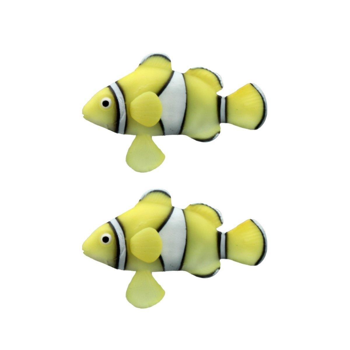 Artificial Aquarium Fish Decorations Silicone Betta Moving Floating Small Fish