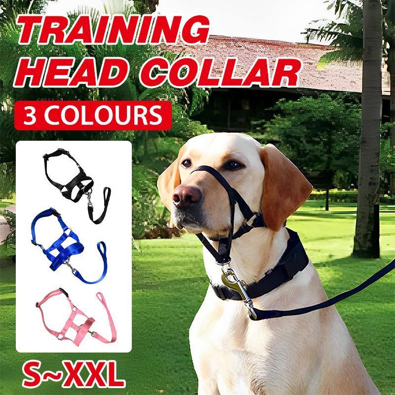 Adjustable Dog Muzzle Head Halter for Anti-Pull Training & Control