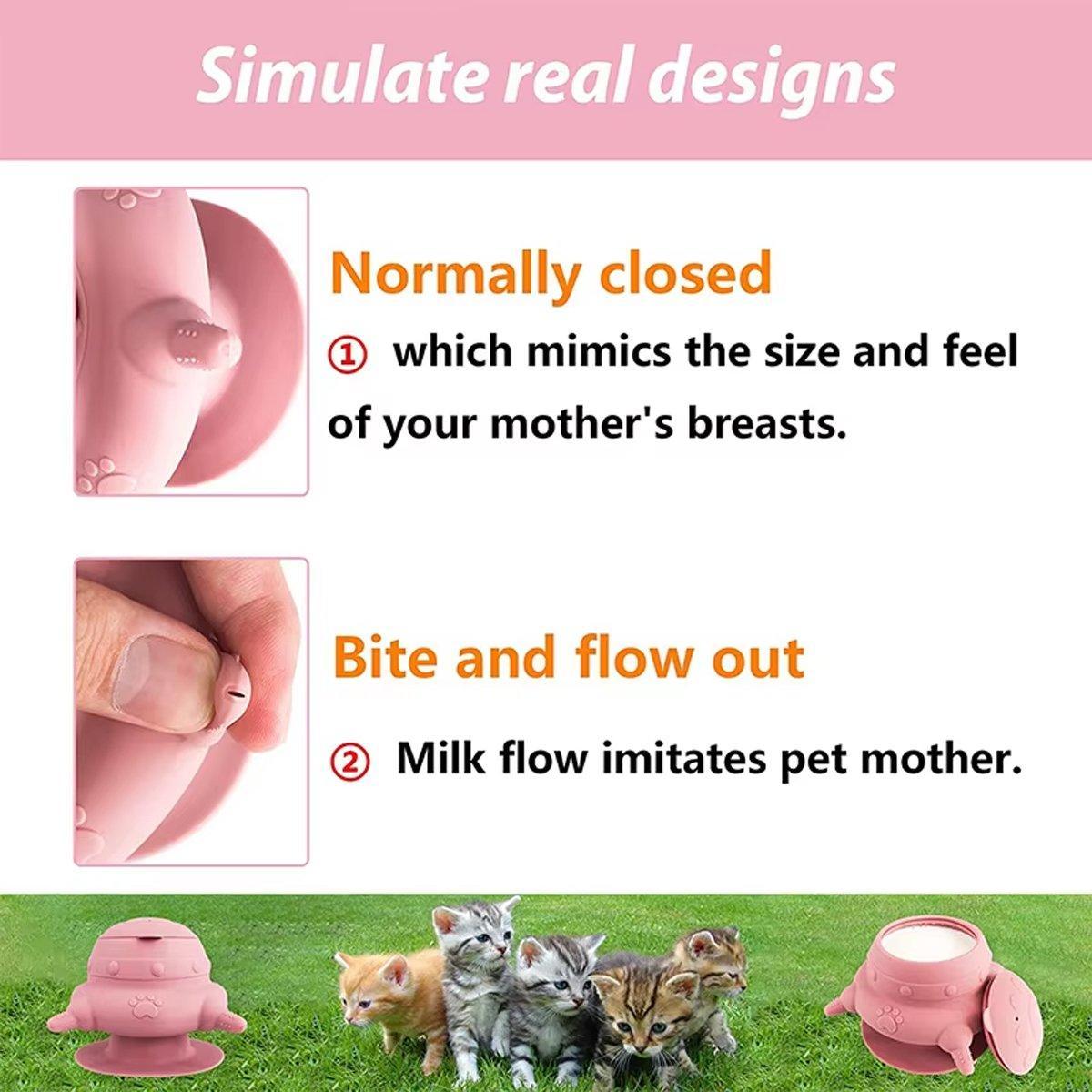 Pet Feeding Water Feeding Artifact Silicone Pet Breast-feeding Anti-choking
