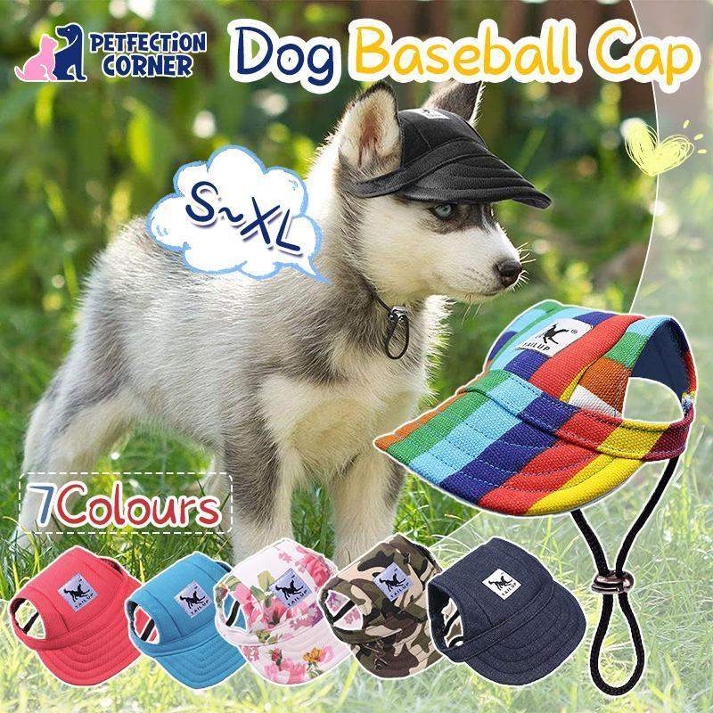 Summer Pet Dog Sun Hat S-XL Canvas Baseball Cap Outdoor Puppy Visor