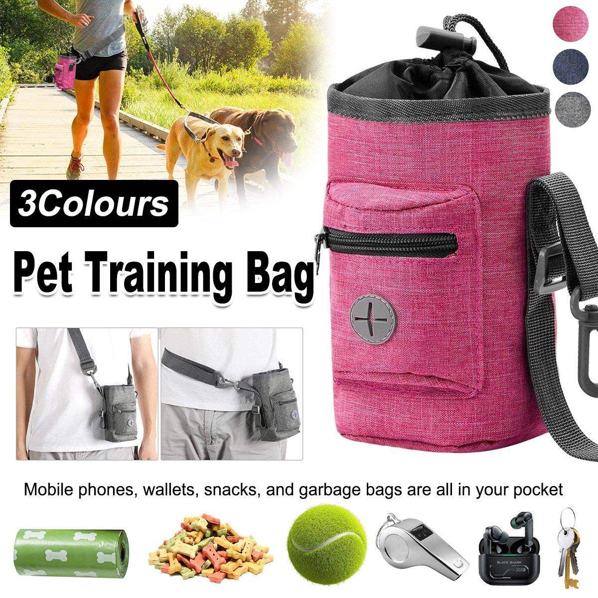 Pet Training Bag & Dog Walking Waist Bag Multi-use Garbage Collection Bag