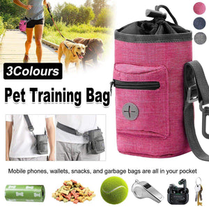 Pet Training Bag & Dog Walking Waist Bag Multi-use Garbage Collection Bag