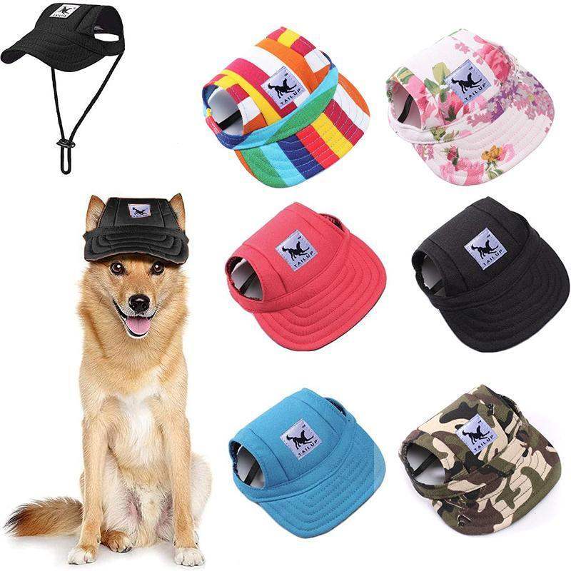 Summer Pet Dog Sun Hat S-XL Canvas Baseball Cap Outdoor Puppy Visor
