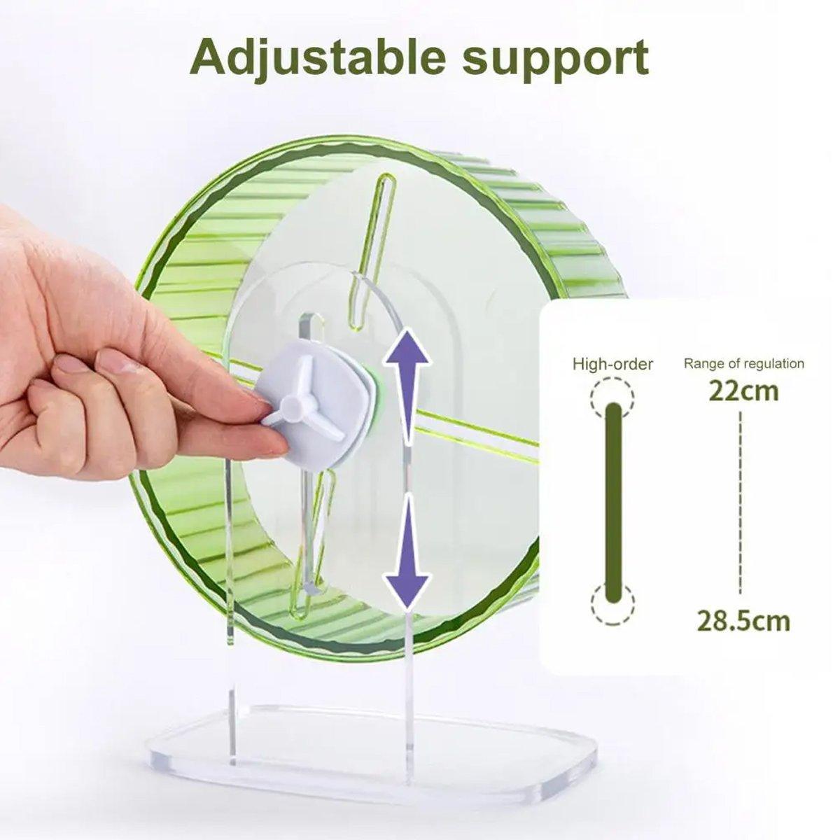 Hamster Silent Running Wheel for Cage Adjustable & Noiseless Exercise Wheel