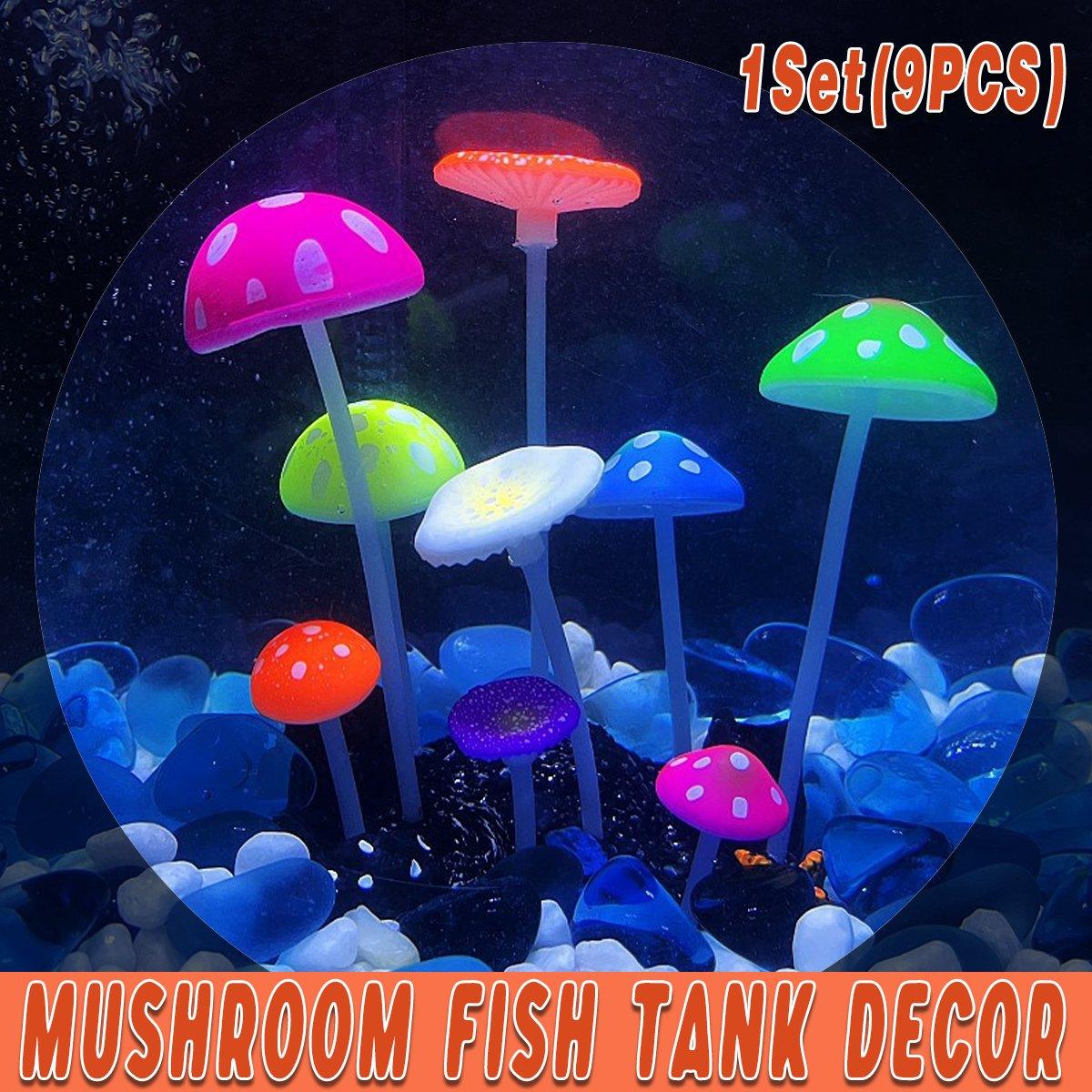 Simulation Jellyfish Aquarium Decor Fluorescent Mushrooms for Fish Tanks