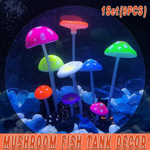 Simulation Jellyfish Aquarium Decor Fluorescent Mushrooms for Fish Tanks