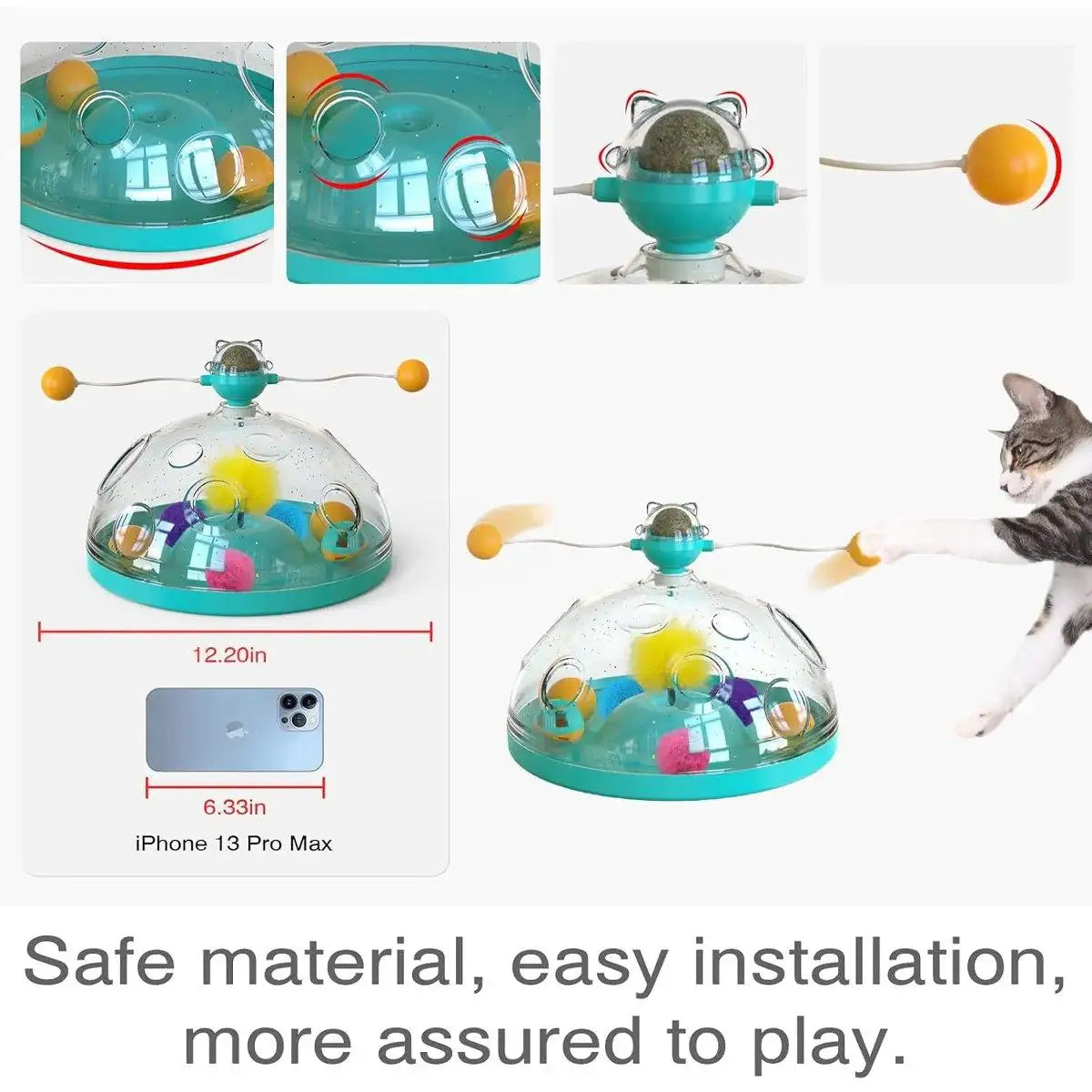 Interactive Windmill Catnip Toys for Indoor Cats Engaging & Fun Playtime