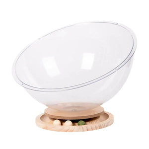 Acrylic Space Capsule Cat Bed Semi-closed Cool Nest Turntable Toy