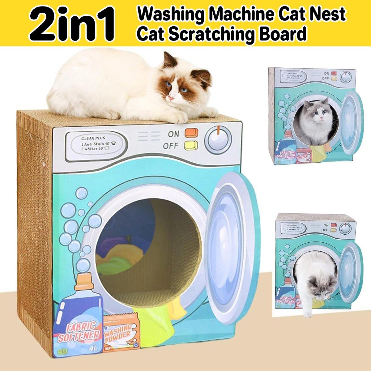 Two-Layer Cat House with Scratch Board Durable & Spacious Design