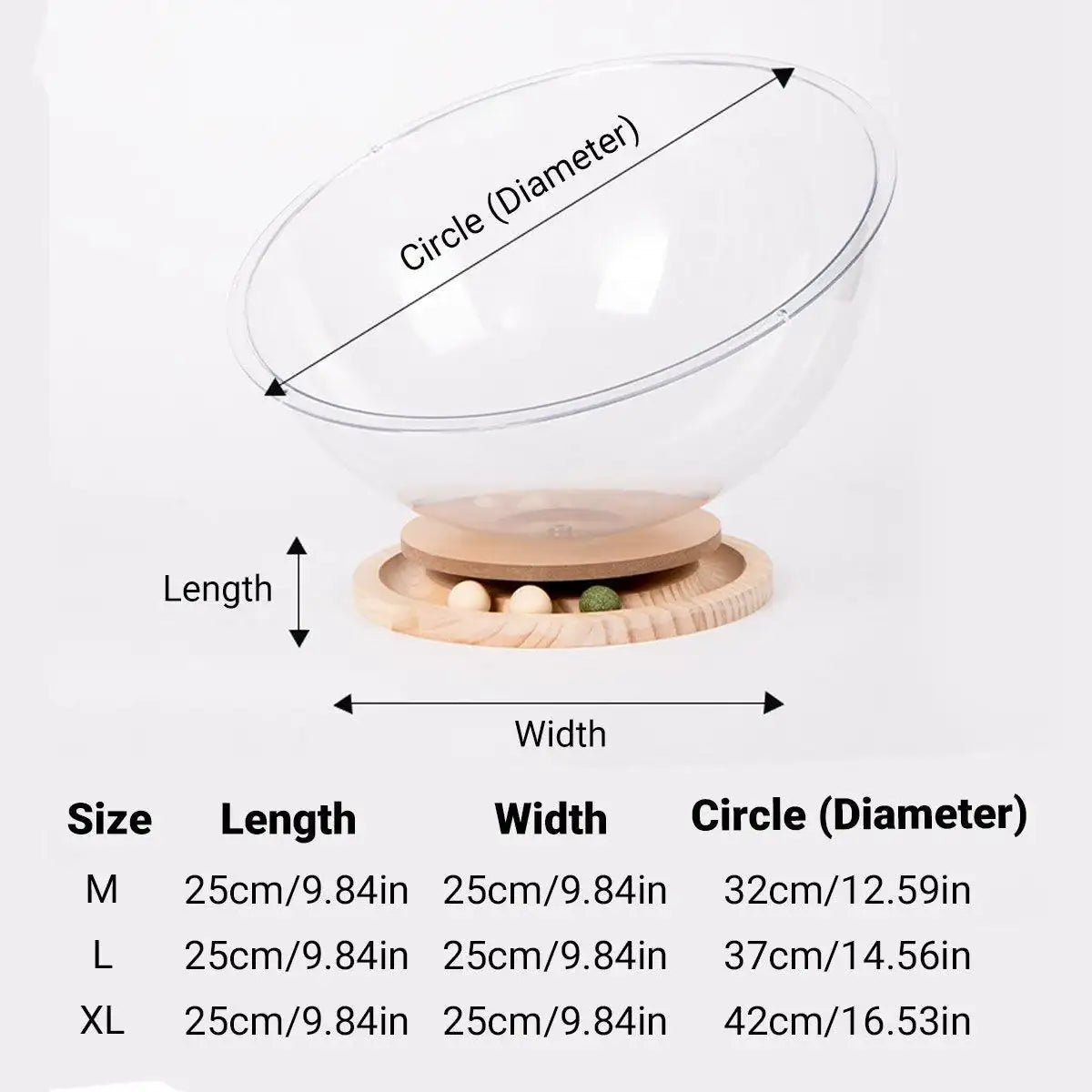 Acrylic Space Capsule Cat Bed Semi-closed Cool Nest Turntable Toy