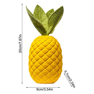 Durable Pineapple Dog Chew Toy Squeaky & Teeth Cleaning Toy
