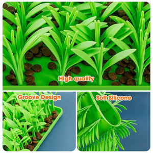 Silicone Grass Slow Feeder Mat Anti-Slip Pet Food Licking Pad