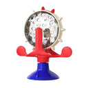Rotating Cat Treat Dispenser Toy with Suction Cups