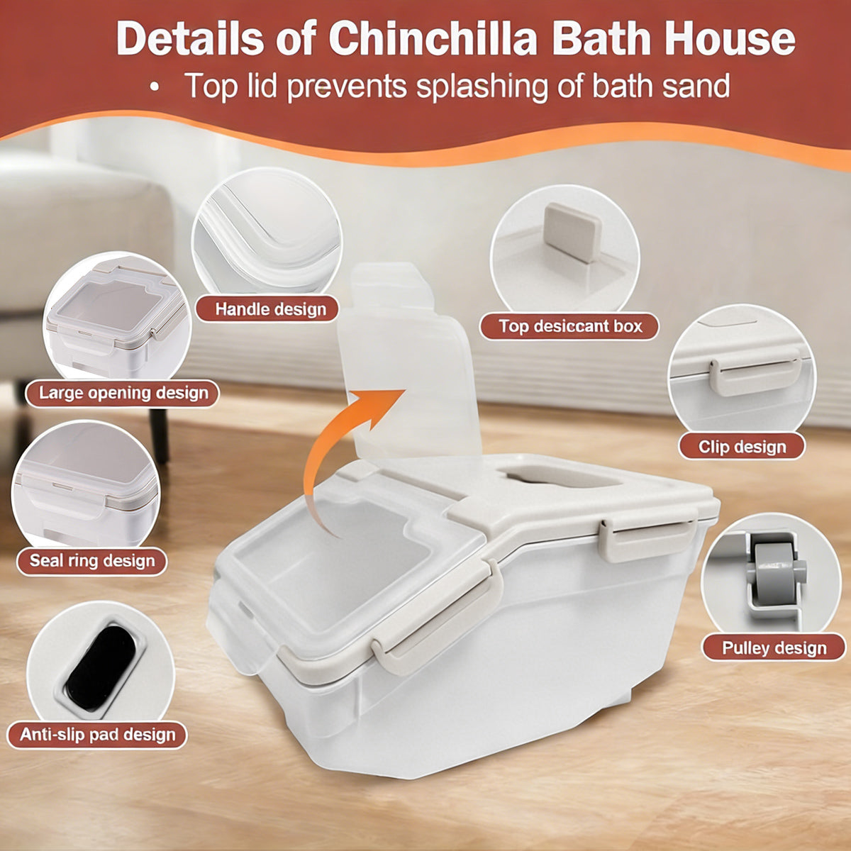 Small Animal Bath House With Lid