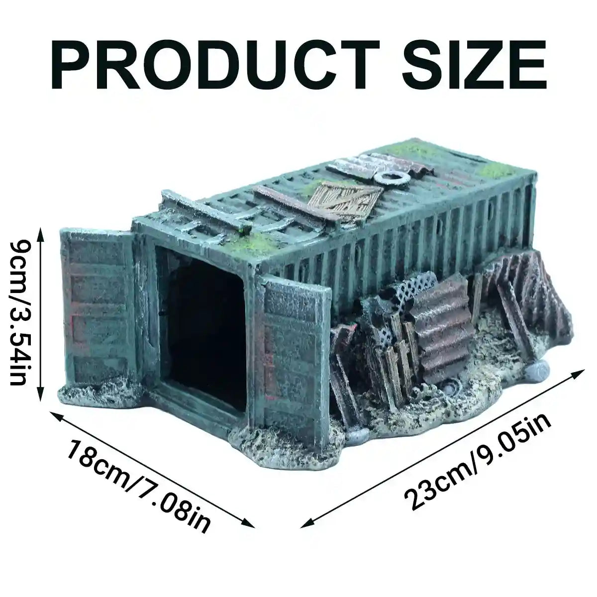 Realistic Aquarium Wreckage Decoration Resin Hiding Spot for Fish & Shrimp