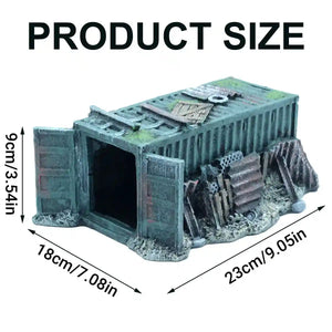 Realistic Aquarium Wreckage Decoration Resin Hiding Spot for Fish & Shrimp