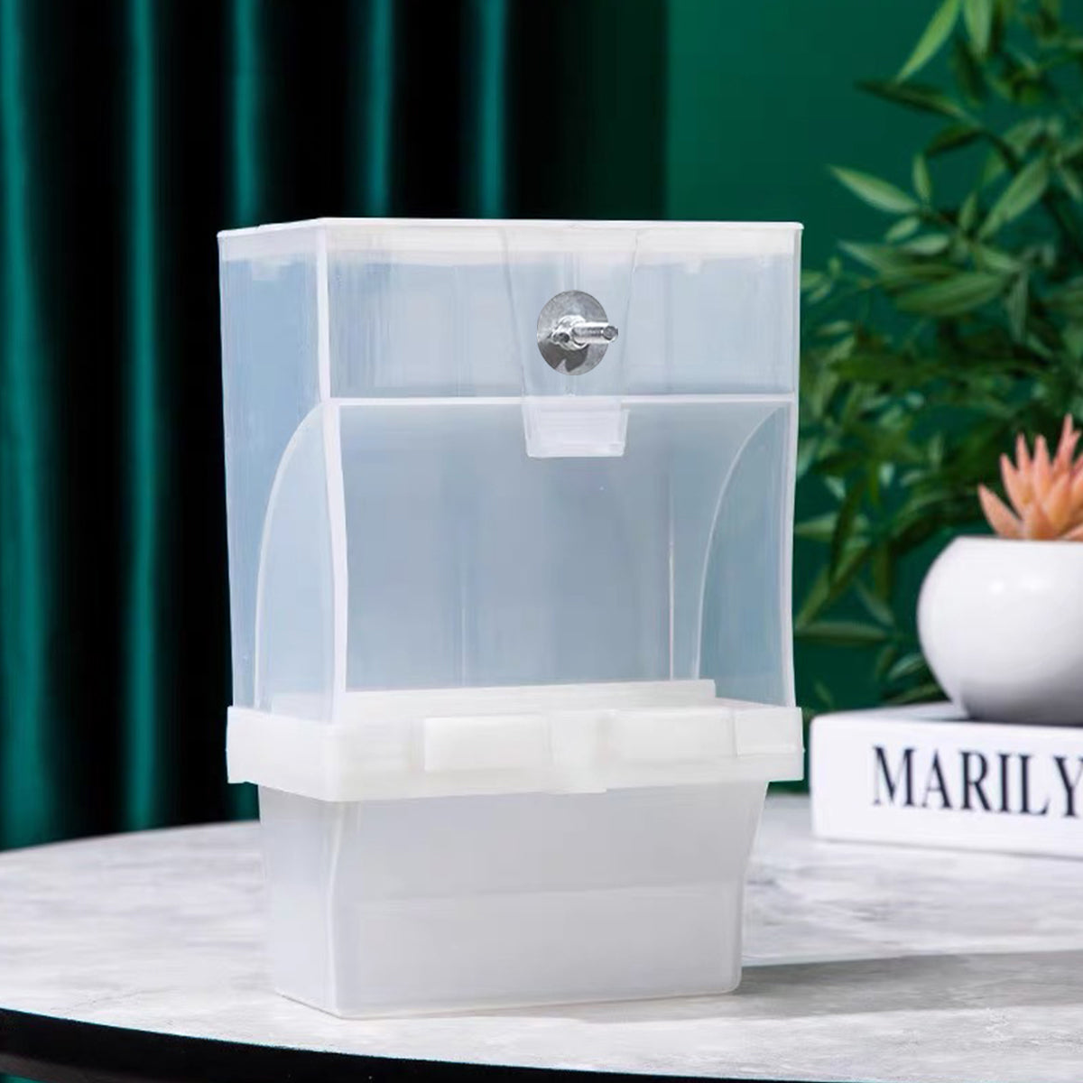 Automatic Bird Feeder with Double Grid and Easy-Clean Tray