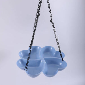 Hanging Bird Feeder Tray With Chain Hook Outdoor Bird Feeding Dish