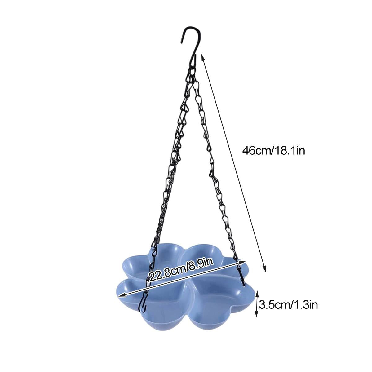 Hanging Bird Feeder Tray With Chain Hook Outdoor Bird Feeding Dish