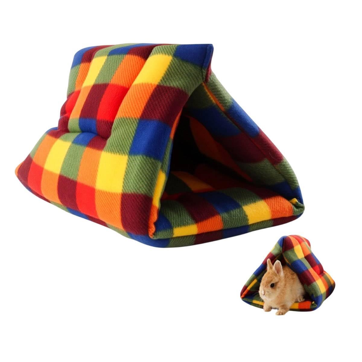 Small Pet Hiding Nest – Fleece Triangle Tent for Rabbits & Guinea Pigs