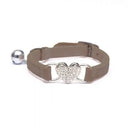 Designer Pet Collars For Dogs and Cats With Heart Crystal  6 Colours