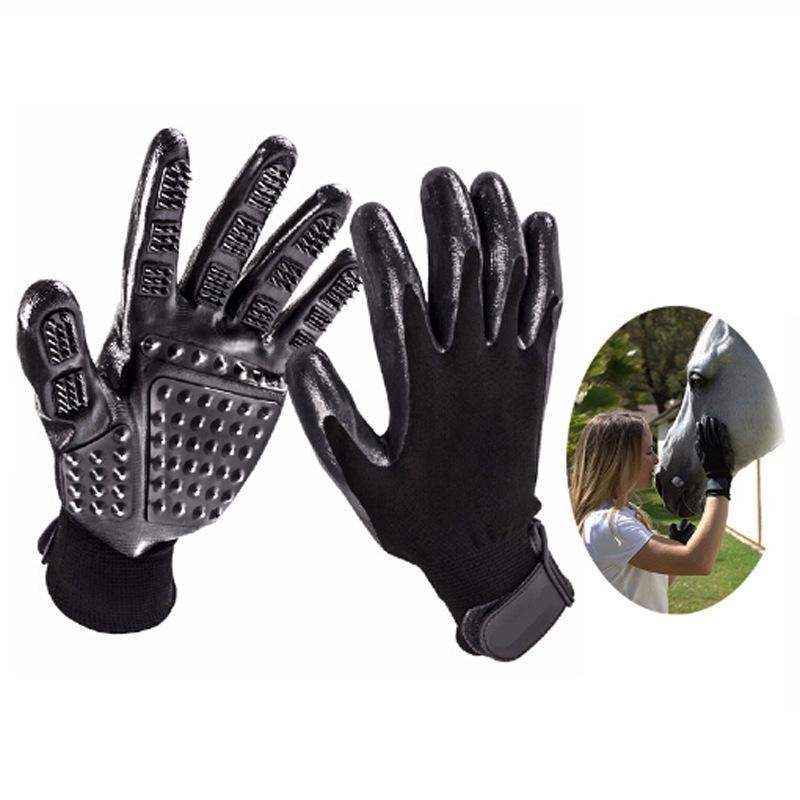 1 Pair Versatile Dog Washing Gloves Black - Petfection Corner