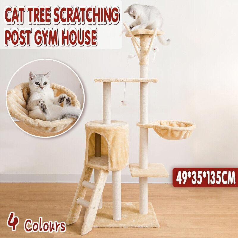 Multi-Level Cat Tower Cat Tree 4 Colours
