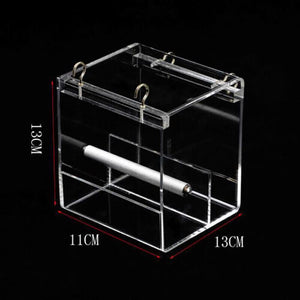 Acrylic Automatic Parrot Bird Feeder 13*13*11cm