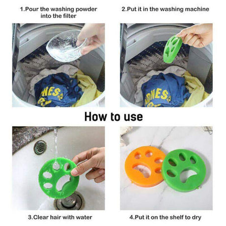 Efficient and Reusable Pet Hair Remover for Laundry