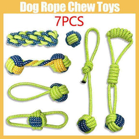 Durable  Dog Tug Toys for Chewing, Tugging & Interactive Play - 7-Piece Set
