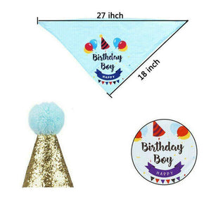 Complete Dog Party Kit with decorations, toys, and treats