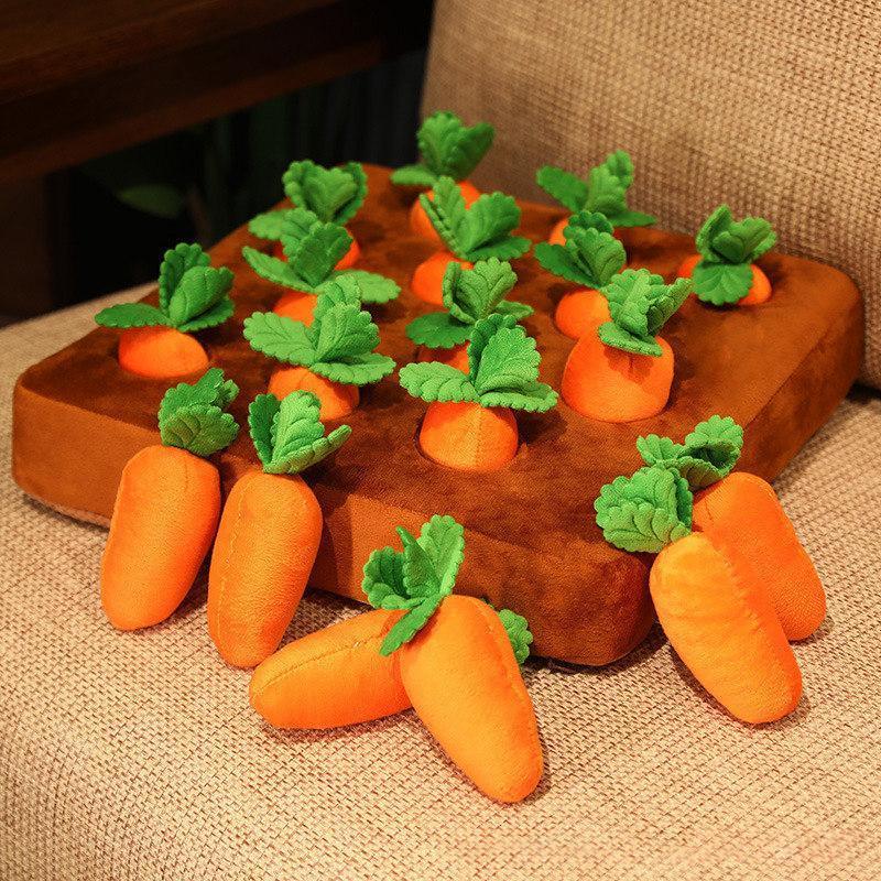 Dog Snuffle Toys Carrots Plush Dog Toy for Interactive Play and Foraging Skills
